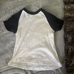 Brandy Melville Navy and Blue Tee